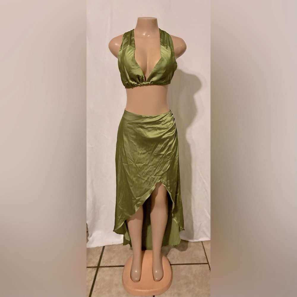 SHEIN Olive Green Two-Piece Set